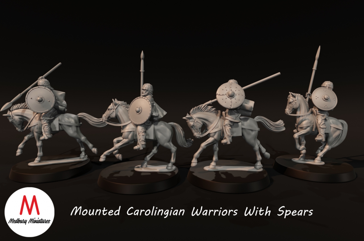 Mounted Carolingian Warriors mit Speeren